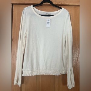 Ann Taylor/Loft 100% cotton sweater, NWT, ivory in color, size medium